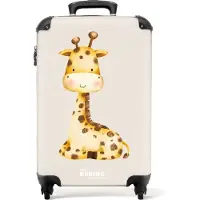 NoBoringSuitcases.com - Baby koffer giraf - Trolley koffertje - 55x35x25