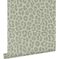 ESTAhome behang panterprint vergrijsd groen - 53 cm x 10.05 m - 139966
