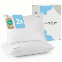 CozySense Hoofdkussen - Set van 2 - 50x70 CM - Premium Slaapkussen - 100% Katoenen Tijk - Pillow - Ondersteunend Kussen voor Zij-, Buik- en Rugslapers