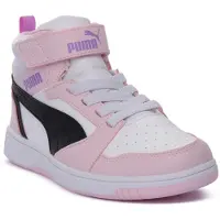 Puma Rebound V6 Mid sneakers roze/wit Jongens/Meisjes Imitatieleer Meerkleurig - maat 32