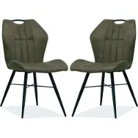 MX Sofa Eetkamerstoel Scala luxor kleur: Moss (set van 2 stoelen)