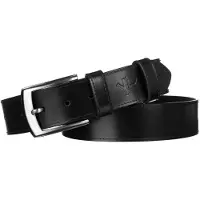 Rovicky - Luxury - Herenriem - Echt Leer - Breed Model - Metalen Gesp - Zwart