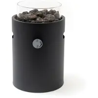 Happy Cocooning Lumi Steel tafelbrander rond 21xH37 cm Nordic Black