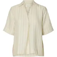 Selected Viscosemix Shirt Met 2/4 Mouwen Dames Wit 40