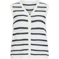 Vila Gebreide bodywarmer 'VIKENGA' zwart / wit