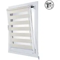 STORESDECO - EasyFix Duo rolgrodijnen, rolgordijn zonder boren, Linnen, 60x180 cm