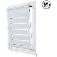 STORESDECO - EasyFix Duo rolgrodijnen, rolgordijn zonder boren, Wit, 75x180 cm