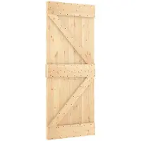 vidaXL Schuifdeur NARVIK Naturel en Zwart 85 x 210 cm (213,5 cm)