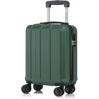YONSLY Handbagage Koffer - 46x31x20 cm - Reiskoffer 25L - Donkergroen