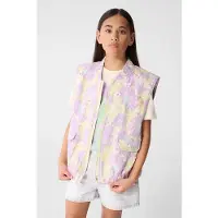 Shoeby gebloemde gilet lila met textuur Paars Meisjes Polyester Ronde hals - maat 170/176