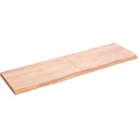 vidaXL Wandschap 140x40x(2-4)cm behandeld massief eikenhout lichtbruin