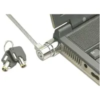 Lindy Beveiligingskabel voor notebooks, cilinderslot, Beveiliging van notebooks, Zilver, Zwart