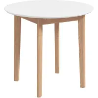 HOMCOM Eettafel, keukentafel voor 2 personen, eettafel, hout, wit