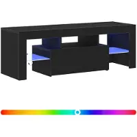 vidaXL TV-kast, 120 x 35 x 40 cm, zwart, eikenlook, houtvezel
