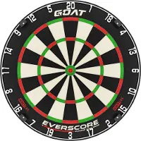 GOAT - Everscore NXT LVL, Hoogwaardige Madagaskar Sisal Dartbord, Zelfherstellend Bord, Minimaliseert Bounce-outs