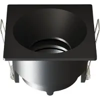LEDVION – LED Inbouwspot Vierkant 81x81mm – Zwart – Dimbaar – Kantelbaar – GU10 – IP20