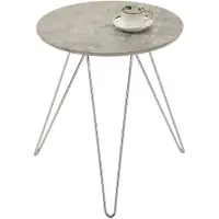 Idimex BENNO salontafel met rond tafelblad in betonlook