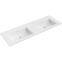 Mexen Otis dubbele inbouw wastafel 141 x 46,5 cm, wit mat - 25181401D