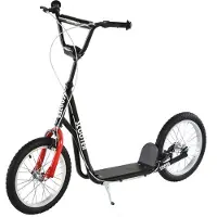 HOMCOM HOMdotCOM Step scooter stadsscooter kinderen luchtbanden verstelbare step aluminium wit