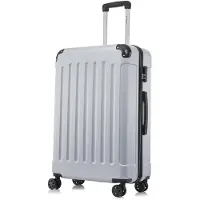 YONSLY Handbagage Koffer - 55cm - 40 L - TSA Slot - YKK Rits - 360° Draaibare Wielen - Zilver