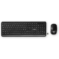 Nedis Muis en Toetsenbordset | Draadloos | USB | QWERTY | Scandinavisch | 1 stuks - KBMCW100BKND KBMCW100BKND
