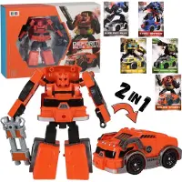 Sarcia.eu Transformerend ROBOT-speelgoed + KAARTEN, 2in1 robotauto, speelgoed voor kinderen TRANSFORMERS 3+