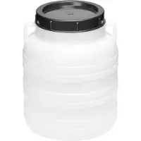Garronda Regenton 10L kunststof vat levensmiddelcontainer van HDPE voor huis en tuin - GD-0078 Wit