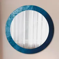 Coloray Bedrukte Spiegel - Abstracte kunst Spiegel Met Decoratie - 70 cm - Blauw Bedrukte Spiegel - Spiegel Met Decoratie - Spiegel Lijst Met Print - Spiegel Met Print