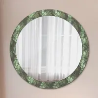 Coloray Bedrukte Spiegel - Tropische bladeren Bedrukte Spiegel - 90 cm - Groente Bedrukte Spiegel - Bedrukte Spiegel - Spiegel Met Bedrukte Lijst - Spiegel Met Decoratie