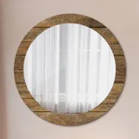 Coloray Bedrukte Spiegel - Oud hout Spiegel Met Bedrukte Lijst - 80 cm - Bruin Bedrukte Spiegel - Spiegel Met Bedrukte Lijst - Spiegel Met Decoratie - Spiegel Lijst Met Print
