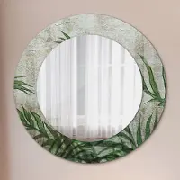 Coloray Bedrukte Spiegel - Varenbladeren Spiegel Met Decoratie - 60 cm - Groente Bedrukte Spiegel - Spiegel Met Decoratie - Spiegel Lijst Met Print - Spiegel Met Print