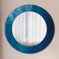 Coloray Bedrukte Spiegel - Abstracte kunst Wandspiegel Met Print - 50 cm - Blauw Bedrukte Spiegel - Wandspiegel Met Print - Wandspiegel Decoratieve Print - Bedrukte Spiegel