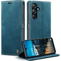 CASEME Telefoonhoesje geschikt voor Samsung Galaxy A16 Hoesje | 013 Bookcase Portemonnee | Pasjeshouder voor 2 Pasjes | Telefoonhoesje voor Pinpas / OV Kaart / Rijbewijs - Blauw