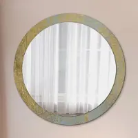 Coloray Bedrukte Spiegel - Loftpatroon Spiegel Met Bedrukte Lijst - 90 cm - Geel Bedrukte Spiegel - Spiegel Met Bedrukte Lijst - Spiegel Met Decoratie - Spiegel Lijst Met Print