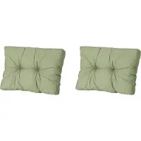 Madison florance rugkussen basic green ca. 43x73 cm set van 2