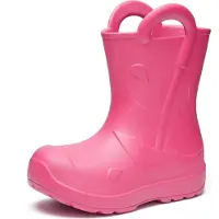 Ladeheid x Camminare - Kinderen Regenlaarze - Rubberen Laarzen voor Kinderen – EVA – Waterdicht - Antislip en Comfortabel – Roze – 24/25 - LA-CA-Splash