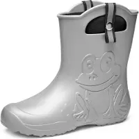 Ladeheid Dames Regenlaarzen - Superlichte EVA met Voering – Grijs – 36/37 - LA-CA-FrogWom265