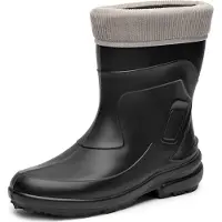 Ladeheid LA-LMG-800-Jessy Dames Regenlaarzen - Rubber - EVA - Zwart/Grijs - 42