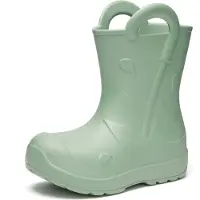 Ladeheid x Camminare - Kinderen Regenlaarze - Rubberen Laarzen voor Kinderen – EVA – Waterdicht - Antislip en Comfortabel – Olijfgroen – 22/23 - LA-CA-Splash