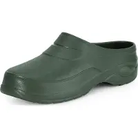 Ladeheid Unisex Clogs Tuinklompen - Tuinschoenen - Lichte - Dames - Heren - Donkergroen – 44 – LA-KL-037