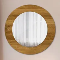Coloray Bedrukte Spiegel - Rustiek eikenhout Spiegel Met Bedrukte Lijst - 60 cm - Bruin Bedrukte Spiegel - Spiegel Met Bedrukte Lijst - Spiegel Met Decoratie - Spiegel Lijst Met Print