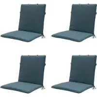 Madison stapelstoelkussen sea blue canvas eco+ ca. 97x49 cm set van 4