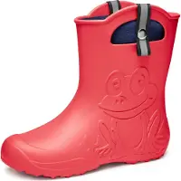 Ladeheid Dames Regenlaarzen - Superlichte EVA met Voering – Koraal – 38/39 - LA-CA-FrogWom265