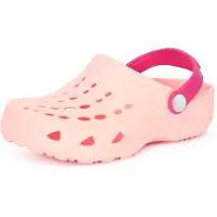 Ladeheid Clogs Kinderen - Tuinschoenen - Lichte - Kinderschoenen - Meisjes - Jongens - Poederroze/Fuchsia - 24/25 - LA-CA-FTKIDS
