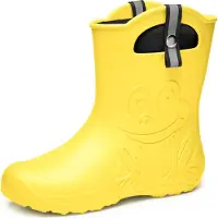 Ladeheid Dames Regenlaarzen - Superlichte EVA met Voering – Geel – 40/41 - LA-CA-FrogWom265