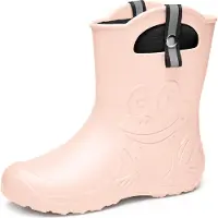 Ladeheid Dames Regenlaarzen - Superlichte EVA met Voering – Poederroze – 36/37 - LA-CA-FrogWom265