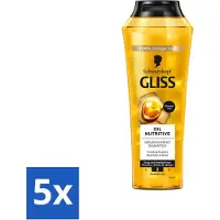 Schwarzkopf - Shampoo - Oil Nutritive - Voor Voedend en Zijdezacht Haar - 250 ml - Bulkverpakking - 5 stuks