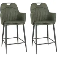 MX Sofa Barstoel Morris - Mosgroen (set van 2 stoelen)