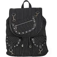 Banned - Gothic Rugtas - Black Core Pinstripe - voor Vrouwen - zwart - Maat Standard