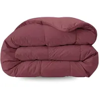 Zelesta Pure Uni Bordeaux Rood 240x200cm - Katoenen dekbed zonder overtrek - Wasbaar dekbed - Hoesloos dekbed - 2 in 1 Dekbed met vaste overtrek